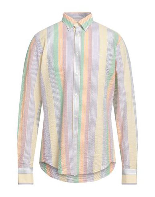 Man Shirt Yellow Size M Cotton, Elastane