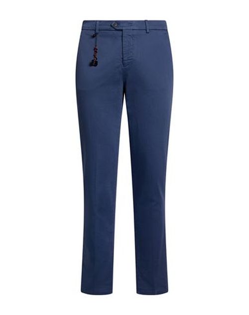 Man Pants Blue Size 38 Cotton, Elastane