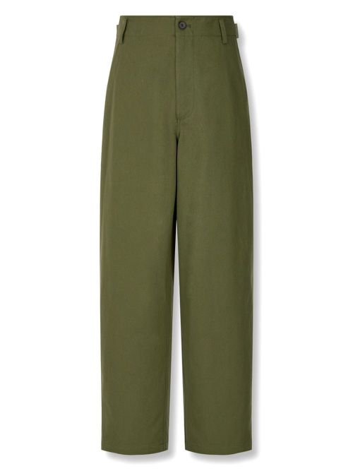 Cotton tapered trousers - Green