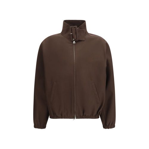 Zip-Up Bomber Jacket — Brown