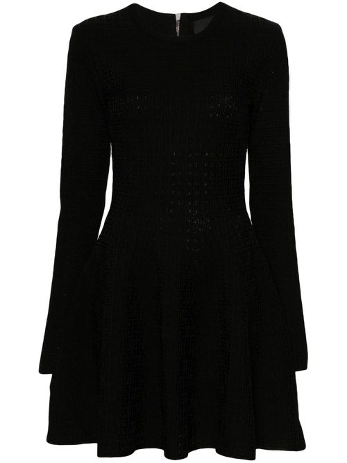 4G jacquard mini dress - Black