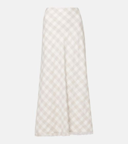 Noelle checked maxi skirt