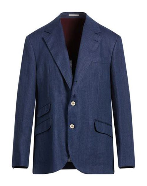 Man Blazer Blue Size 34 Linen