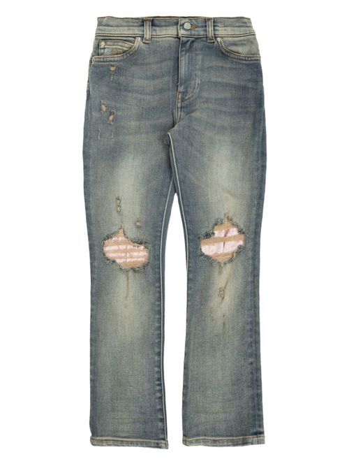 Distressed light-wash jeans - Blue