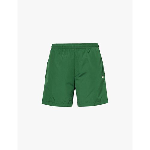 Mens Green Logo-embroidered Regular-fit Recycled-polyester Shell Shorts