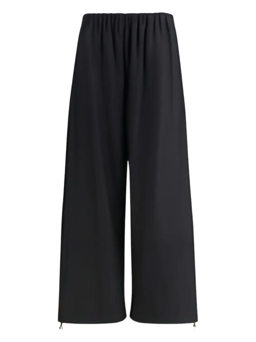 Elastic-Waist Trousers — Black