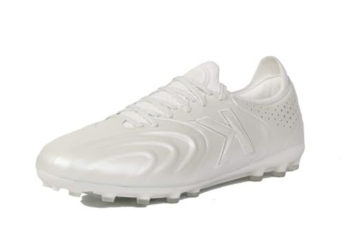 KELME Trofeo Kangaroo Leather Soccer Cleats Men Lightweight Soccer Shoes for Outdoor FG AG Pro K-Leather Football Boots White