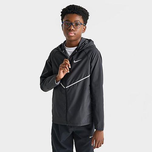 Big Kids Miler Training Jacket in Black/Reflective Silver