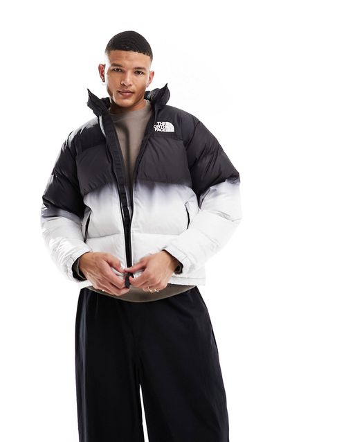 Nupste down puffer jacket in black and white