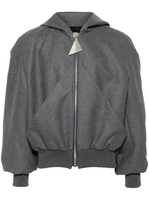 Hooded bomber jacket - Grey