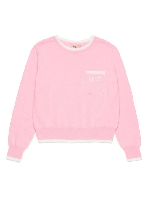 Logo-embroidery jumper - Pink