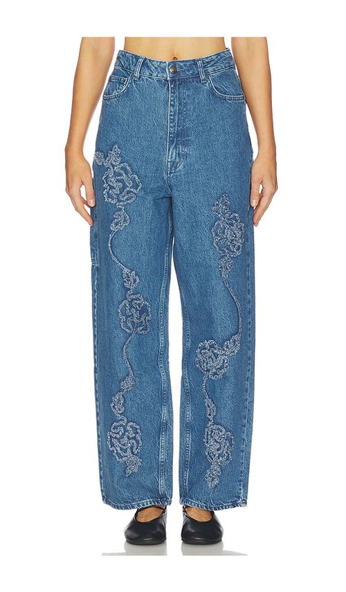 ROTATE Denim Boyfriend Jeans in Blue. 24. Also , 26, 27, 28