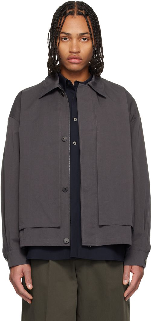Gray Cargo Pocket Jacket