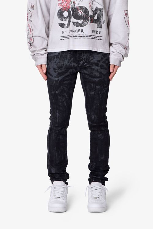 Waxed Skinny Denim - Black