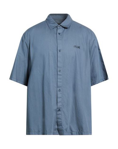 Man Shirt Slate blue Size M Lyocell, Cotton