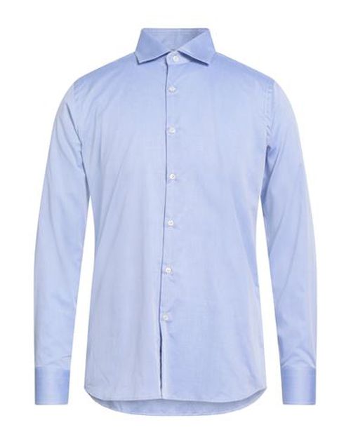Man Shirt Light blue Size 16 Cotton