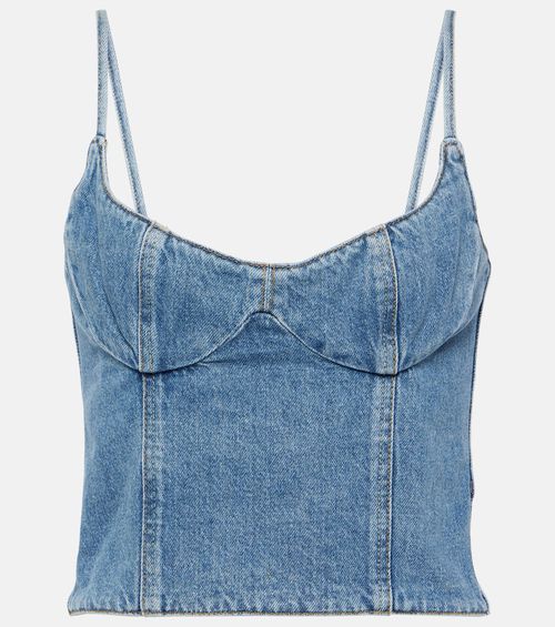 Corset denim top