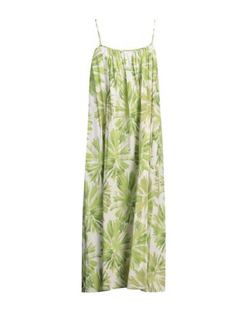Liviana Conti Woman Midi dress Light green Size 4 Cotton, Elastane