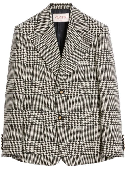 Plaid check suit jacket - Neutrals