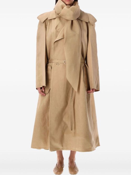 Scarf trench coat - Neutrals