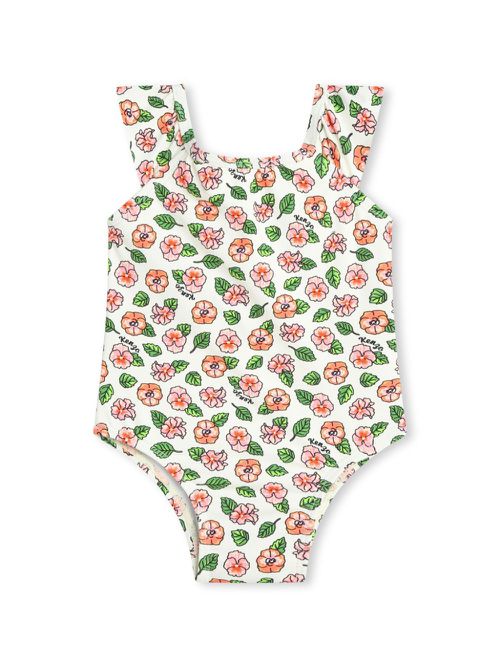 Floral-print swimsuit - White