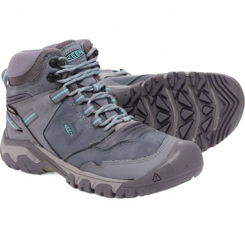 Women's Ridge Flex Mid Waterproof Hiking Boots In Steel Grey/porcelain