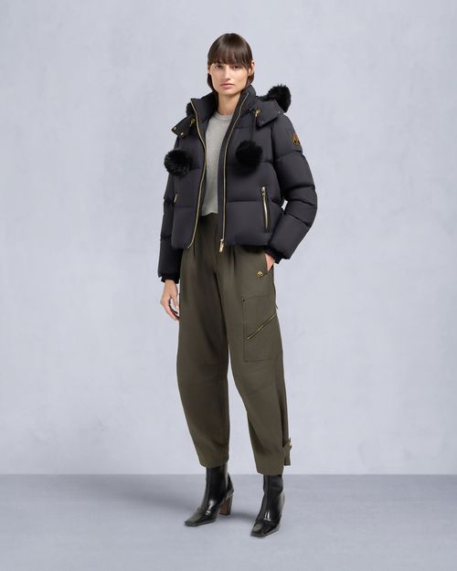Moose Knuckles - Women's Gold Series Misti Down Puffer - Color: Black