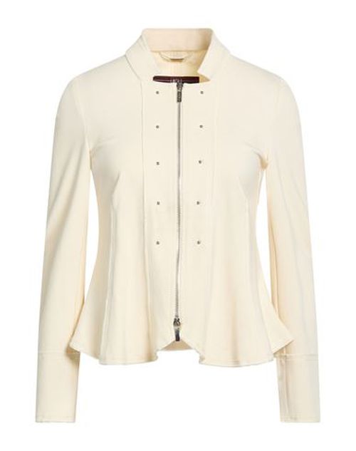 Woman Jacket Ivory Size 12 Rayon, Nylon, Elastane
