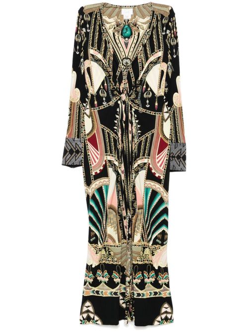 Twist jersey maxi dress - Black