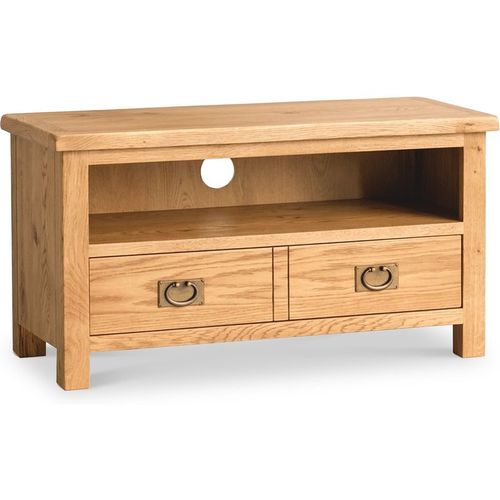 Surrey Oak Small TV Stand, Screens up " | Rustic Waxed Oak