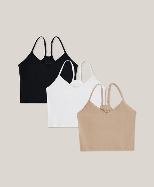 Women's Favorites Everyday Shelf Bra Cropped Camisole 3-Pack