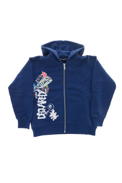 Boys Blue Graphic Jacket