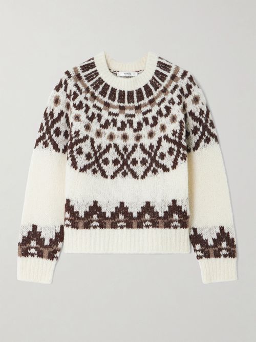 Fair Isle Alpaca-blend Sweater - Cream