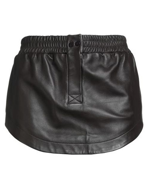 Woman Mini skirt Dark brown Size 2 Lambskin