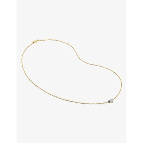 Womens Yellow Gold Heart 18ct Yellow Gold-plated Vermeil Sterling-silver and 2.4ct Pendant Necklace 