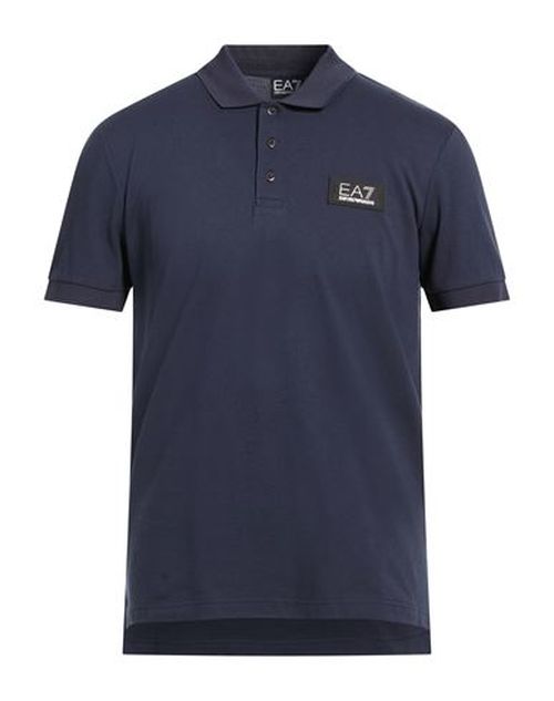Man Polo shirt Navy Size L Cotton