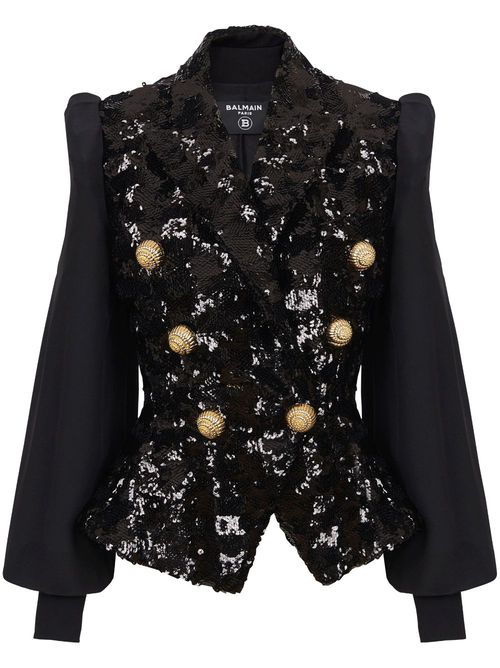 Sequined blazer - Black