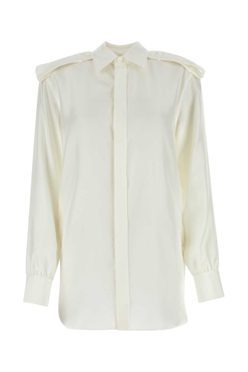 Silk Oversized Shirt — White