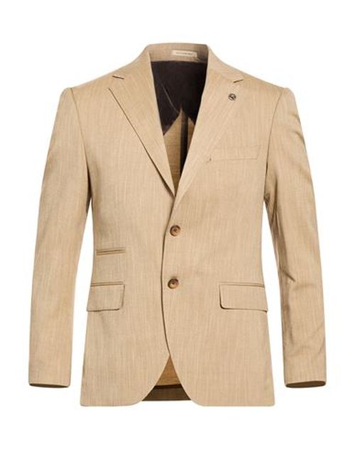 Man Blazer Sand Size 36 Linen, PES, Viscose, Elastane