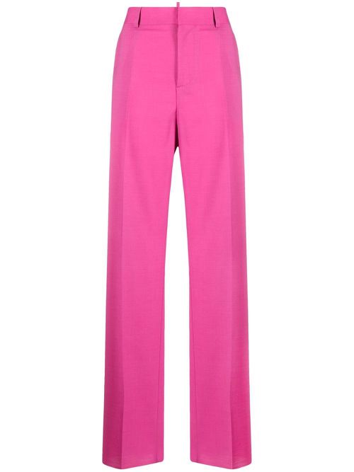 High-waisted wide-leg trousers - Pink