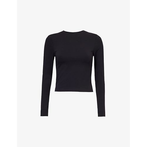 Womens Shadow Black Dayflex Long-sleeved Stretch-recycled Nylon T-shirt 