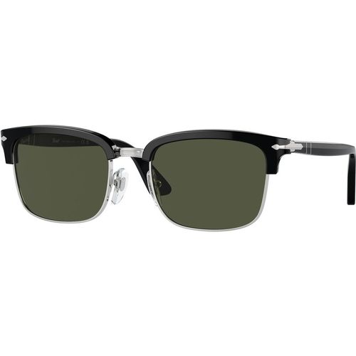 Persol Unisex Persol PO3327S 95/31 Sunglasses Acetate Black Green Squared Norma