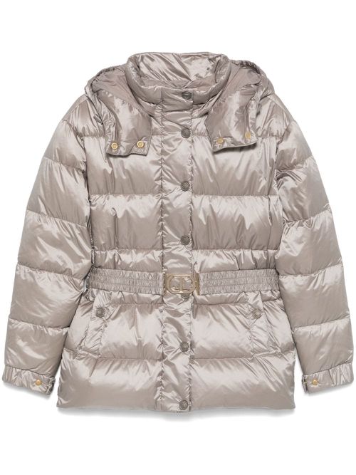 Belted puffer jacket - Grey