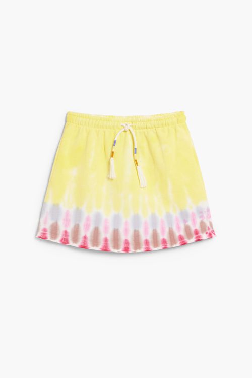 Tie-dye skirt with elastic
