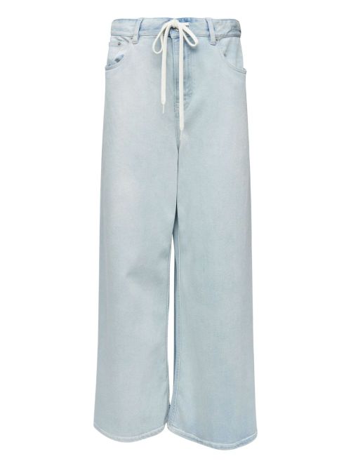 Wide-leg denim jeans