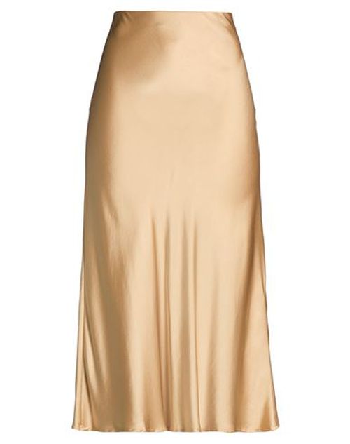 Woman Midi skirt Beige Size 10 Viscose
