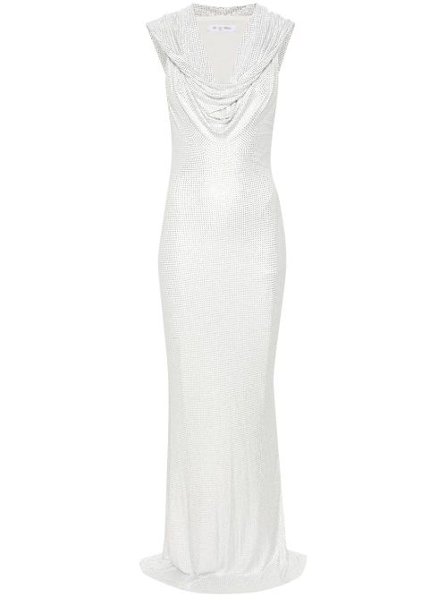 Manhattan rhinestoned maxi dress - White