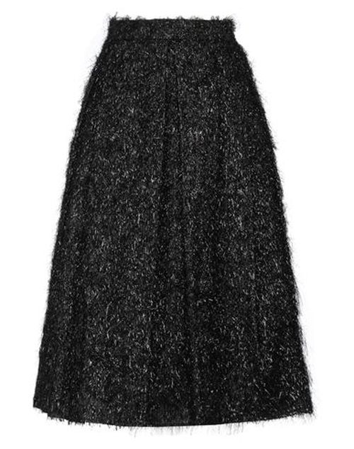 Woman Midi skirt Black Size 2 Viscose, Metallic Polyester, Polyamide