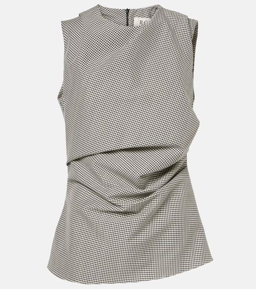 Róhe Checked wool-blend top