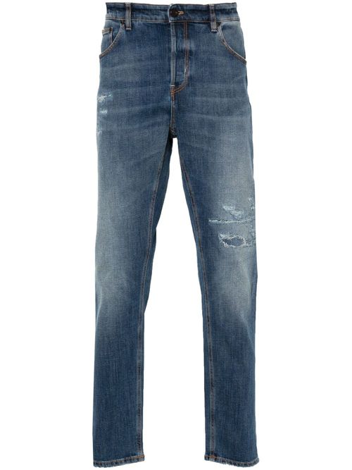 Mid-rise slim-fit jeans - Blue